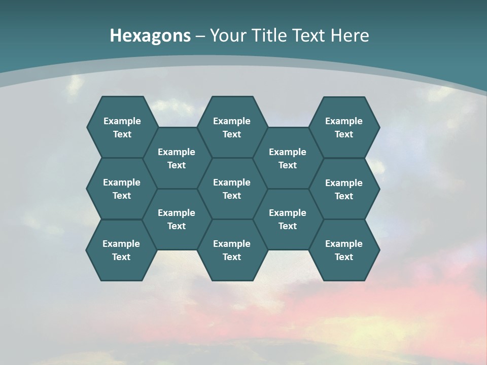 A Painting Of A Field With Clouds In The Sky PowerPoint Template