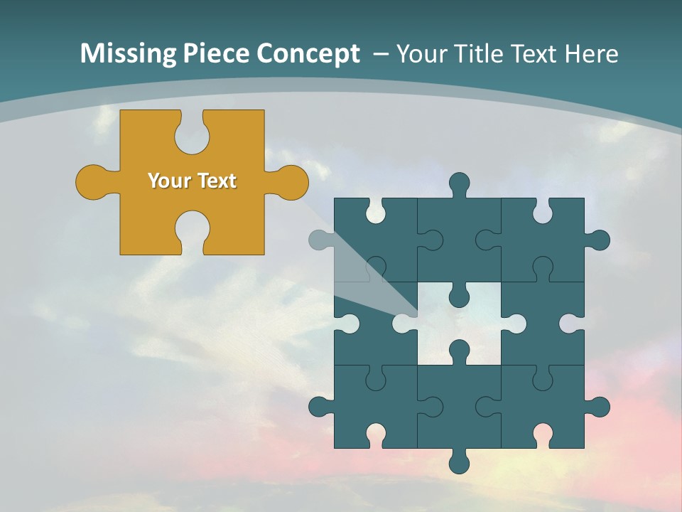 A Painting Of A Field With Clouds In The Sky PowerPoint Template