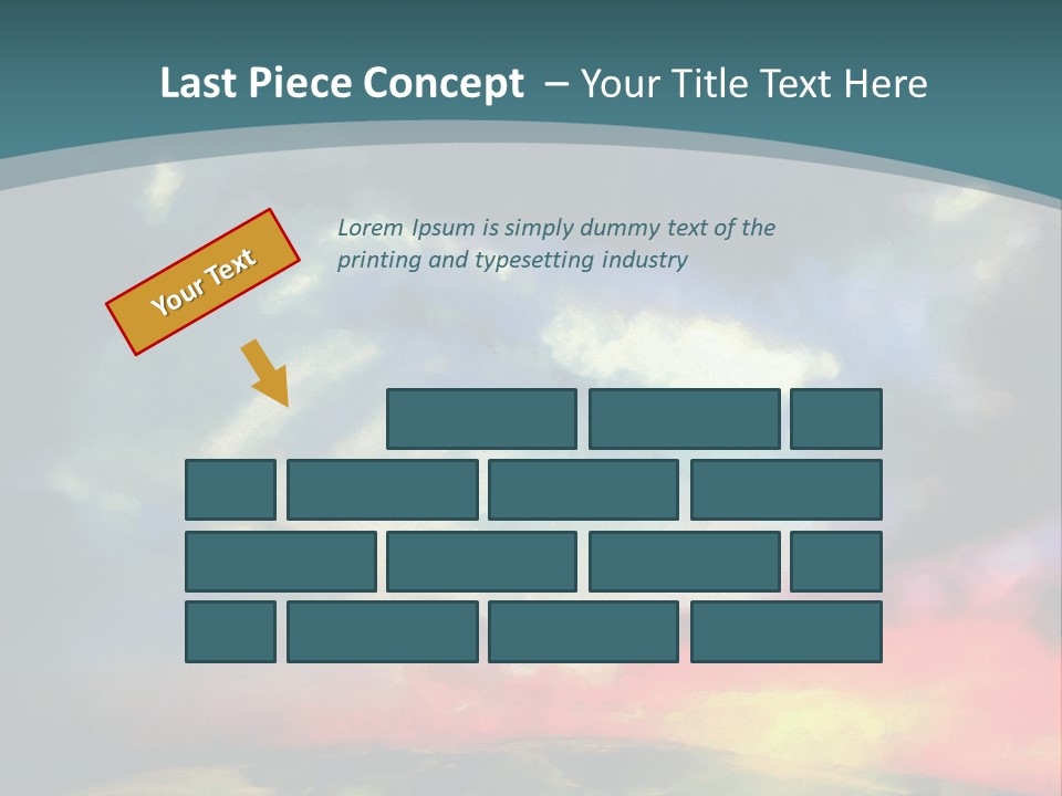 A Painting Of A Field With Clouds In The Sky PowerPoint Template