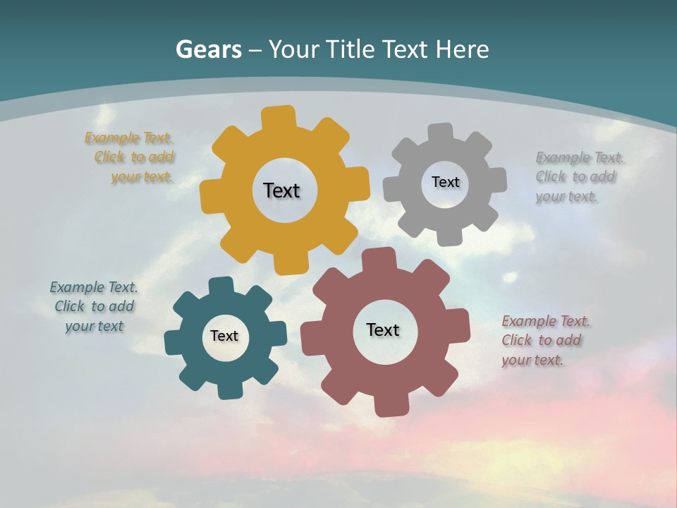 A Painting Of A Field With Clouds In The Sky PowerPoint Template