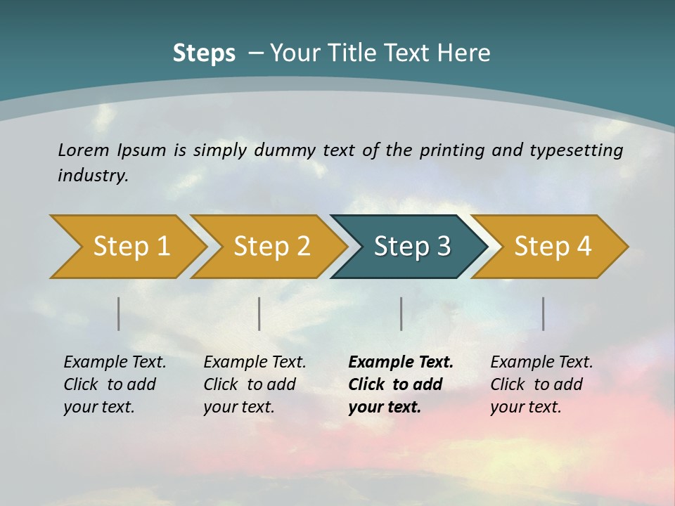 A Painting Of A Field With Clouds In The Sky PowerPoint Template