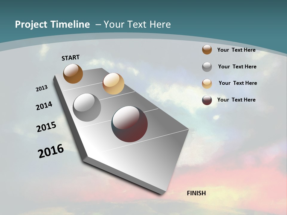 A Painting Of A Field With Clouds In The Sky PowerPoint Template