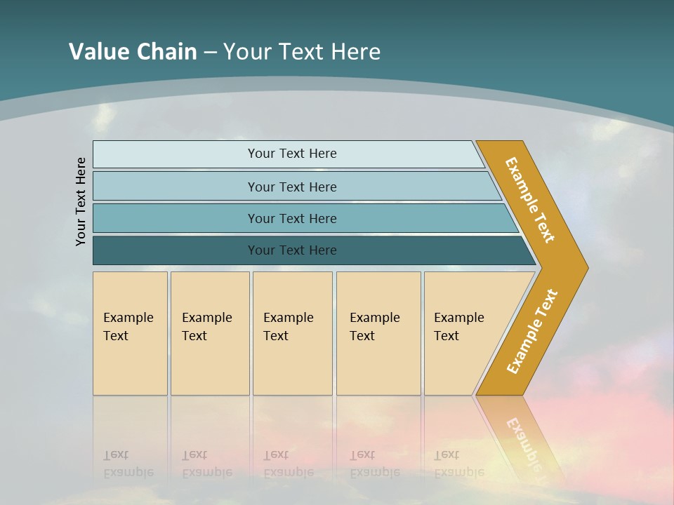 A Painting Of A Field With Clouds In The Sky PowerPoint Template