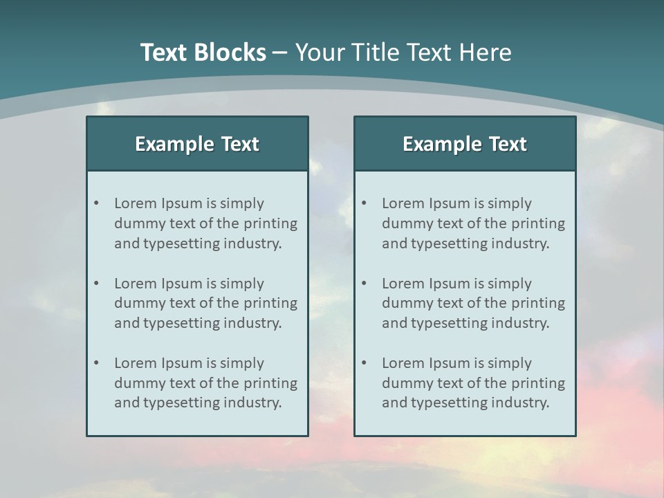 A Painting Of A Field With Clouds In The Sky PowerPoint Template