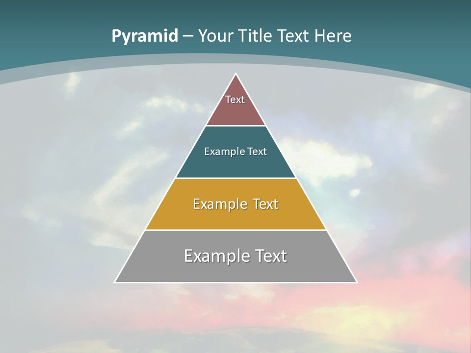 A Painting Of A Field With Clouds In The Sky PowerPoint Template