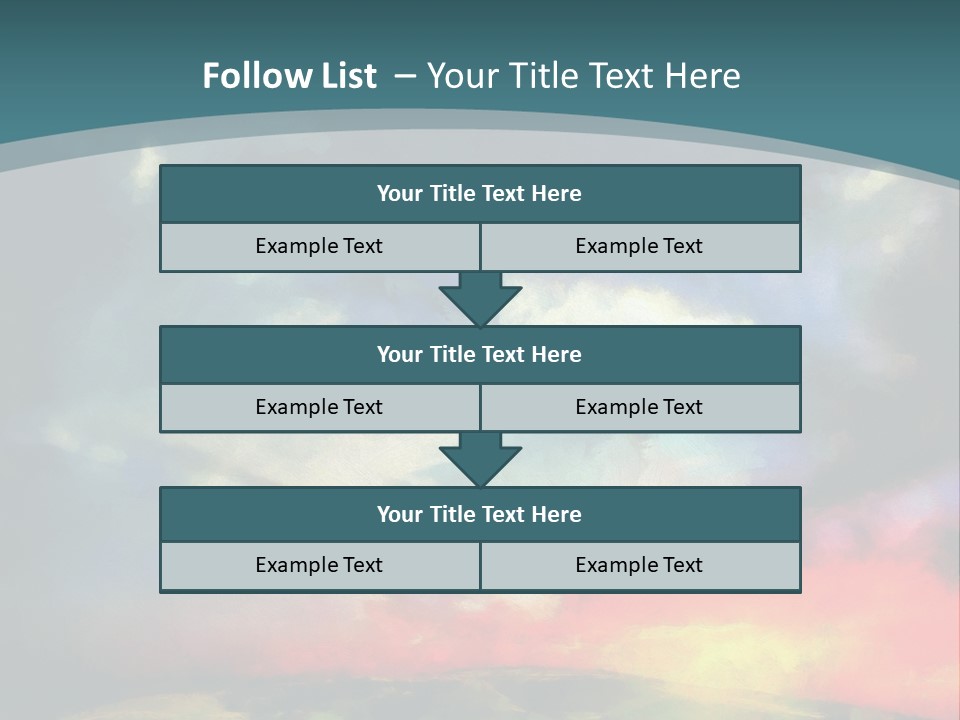 A Painting Of A Field With Clouds In The Sky PowerPoint Template