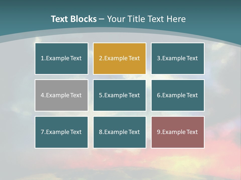 A Painting Of A Field With Clouds In The Sky PowerPoint Template