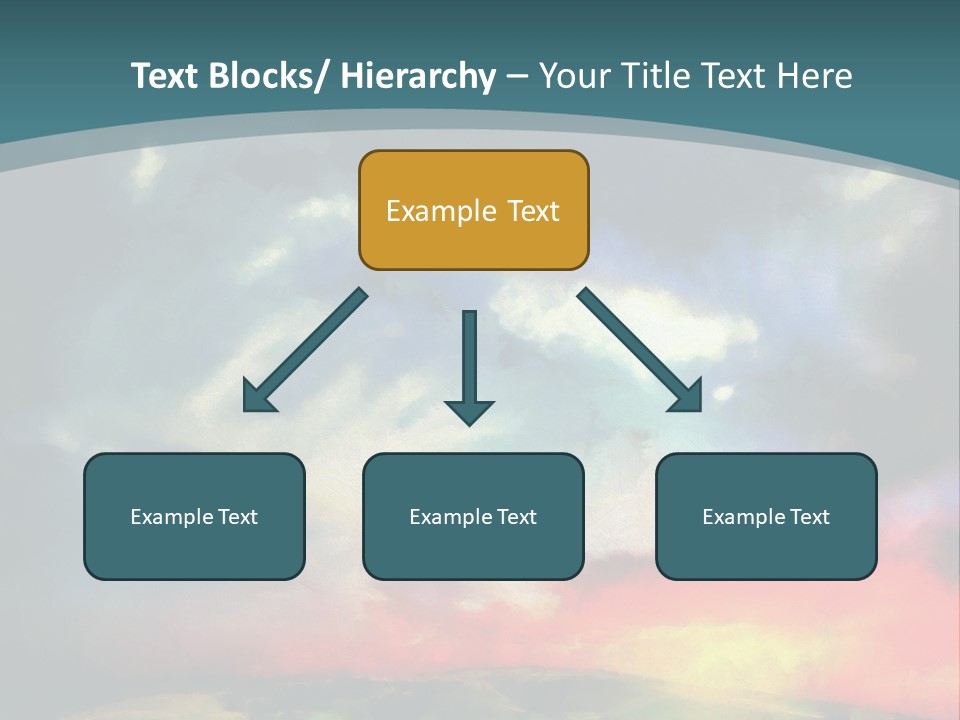 A Painting Of A Field With Clouds In The Sky PowerPoint Template