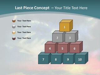 A Painting Of A Field With Clouds In The Sky PowerPoint Template