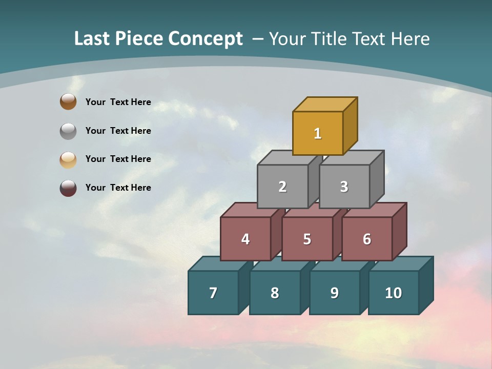 A Painting Of A Field With Clouds In The Sky PowerPoint Template