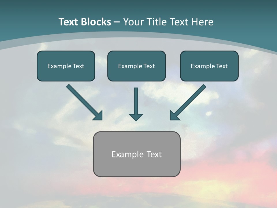 A Painting Of A Field With Clouds In The Sky PowerPoint Template