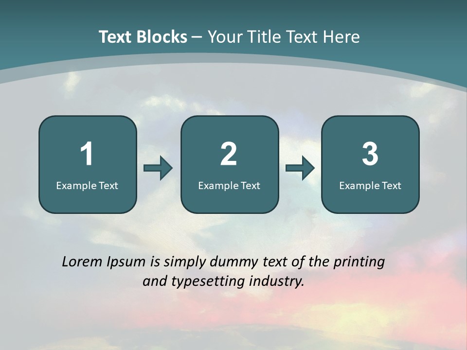 A Painting Of A Field With Clouds In The Sky PowerPoint Template