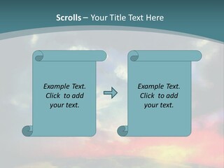 A Painting Of A Field With Clouds In The Sky PowerPoint Template