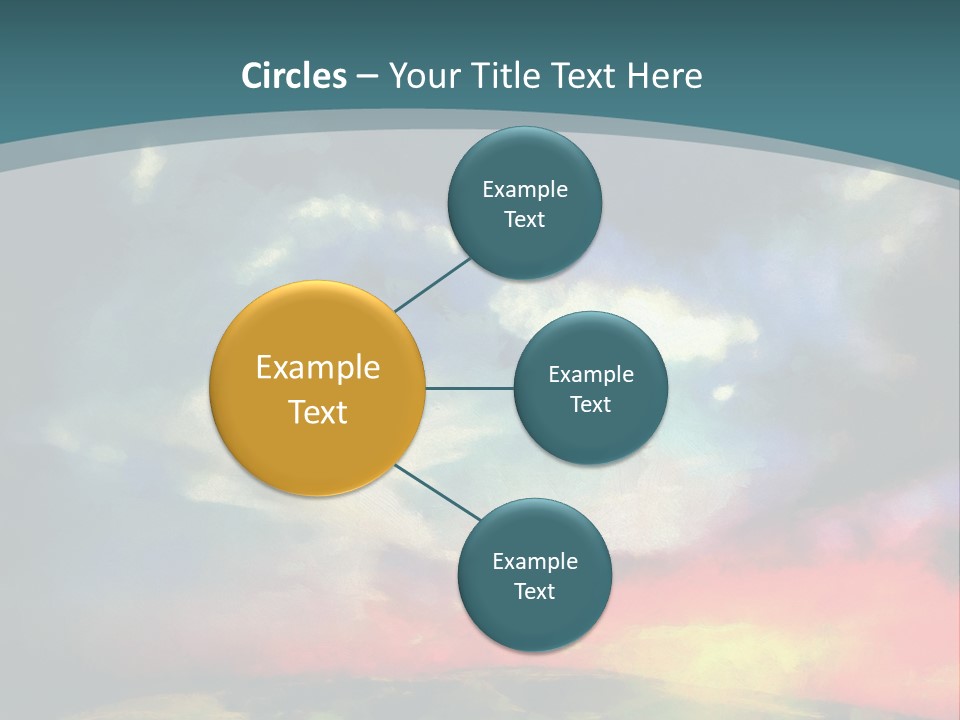 A Painting Of A Field With Clouds In The Sky PowerPoint Template