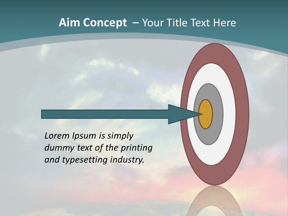 A Painting Of A Field With Clouds In The Sky PowerPoint Template