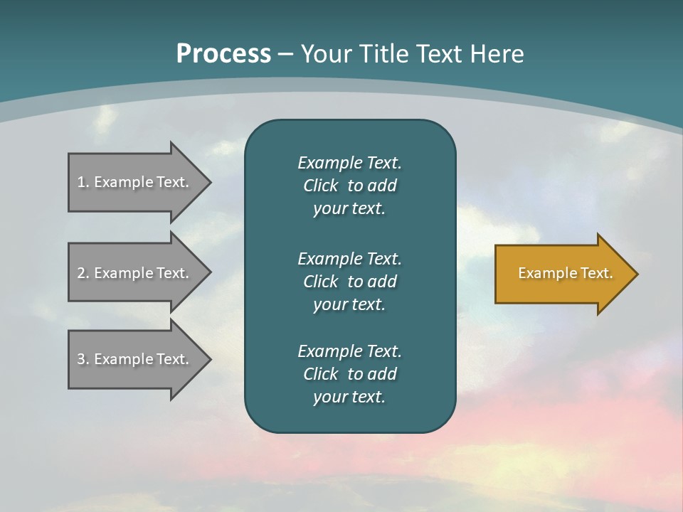 A Painting Of A Field With Clouds In The Sky PowerPoint Template