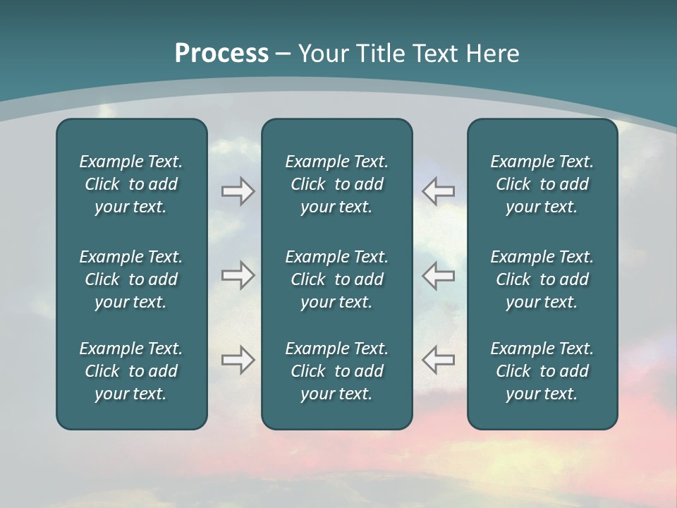 A Painting Of A Field With Clouds In The Sky PowerPoint Template