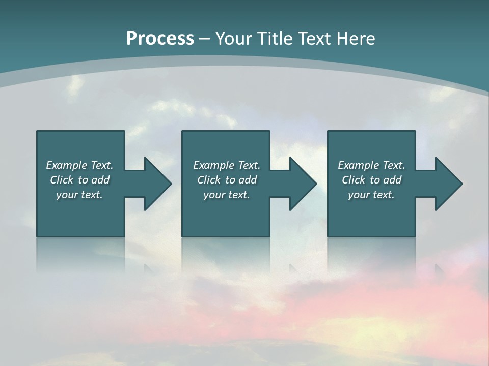 A Painting Of A Field With Clouds In The Sky PowerPoint Template