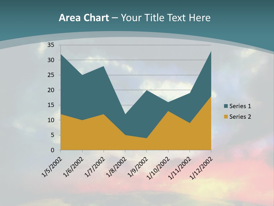 A Painting Of A Field With Clouds In The Sky PowerPoint Template
