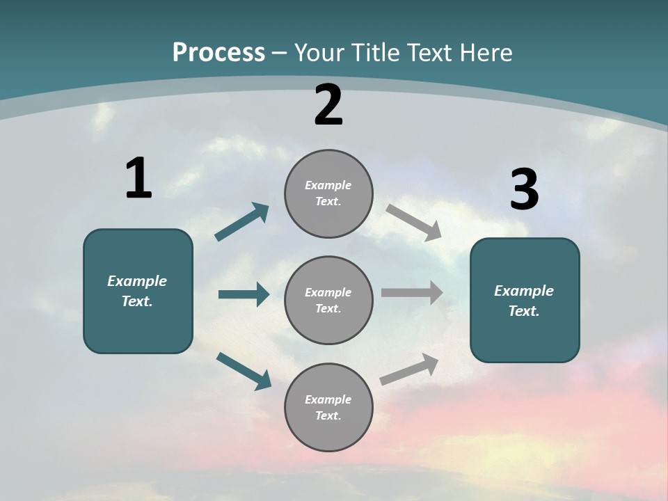 A Painting Of A Field With Clouds In The Sky PowerPoint Template