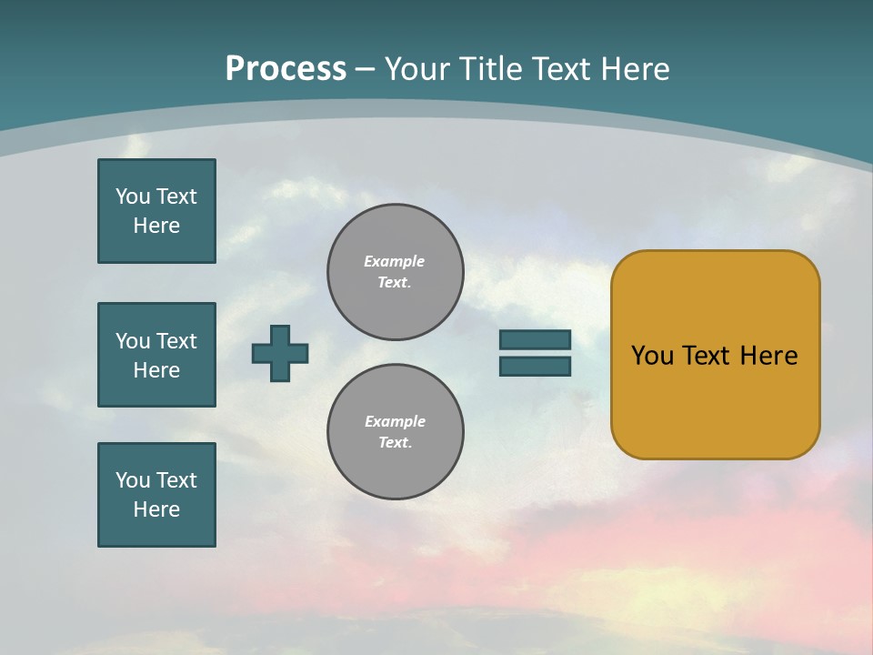 A Painting Of A Field With Clouds In The Sky PowerPoint Template