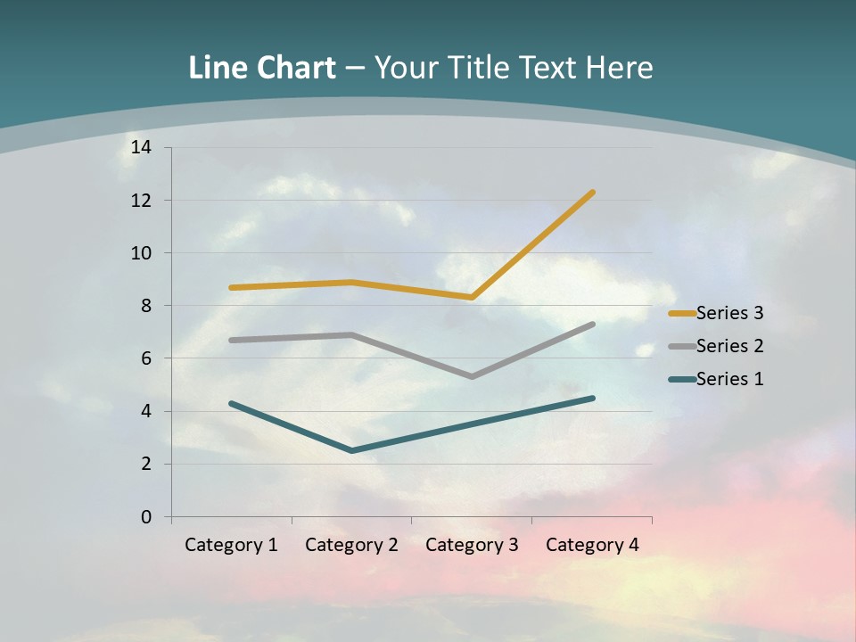 A Painting Of A Field With Clouds In The Sky PowerPoint Template