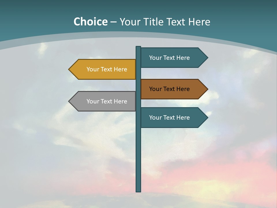 A Painting Of A Field With Clouds In The Sky PowerPoint Template