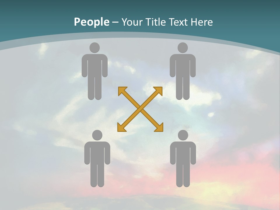 A Painting Of A Field With Clouds In The Sky PowerPoint Template