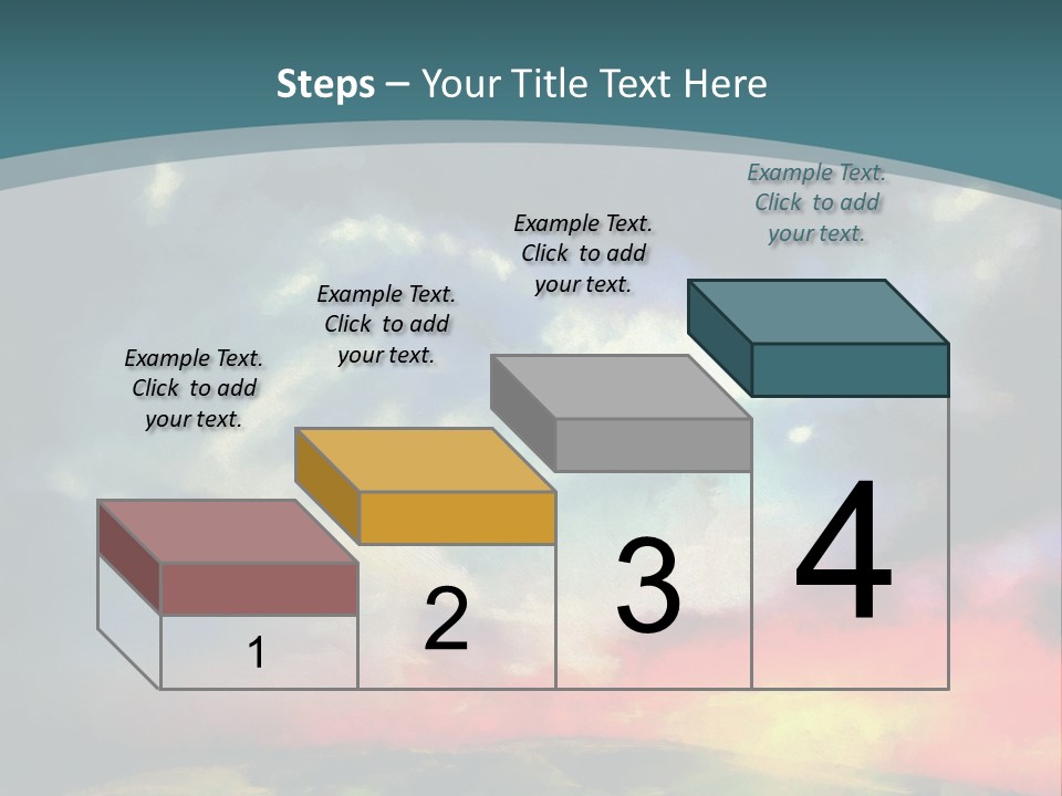A Painting Of A Field With Clouds In The Sky PowerPoint Template