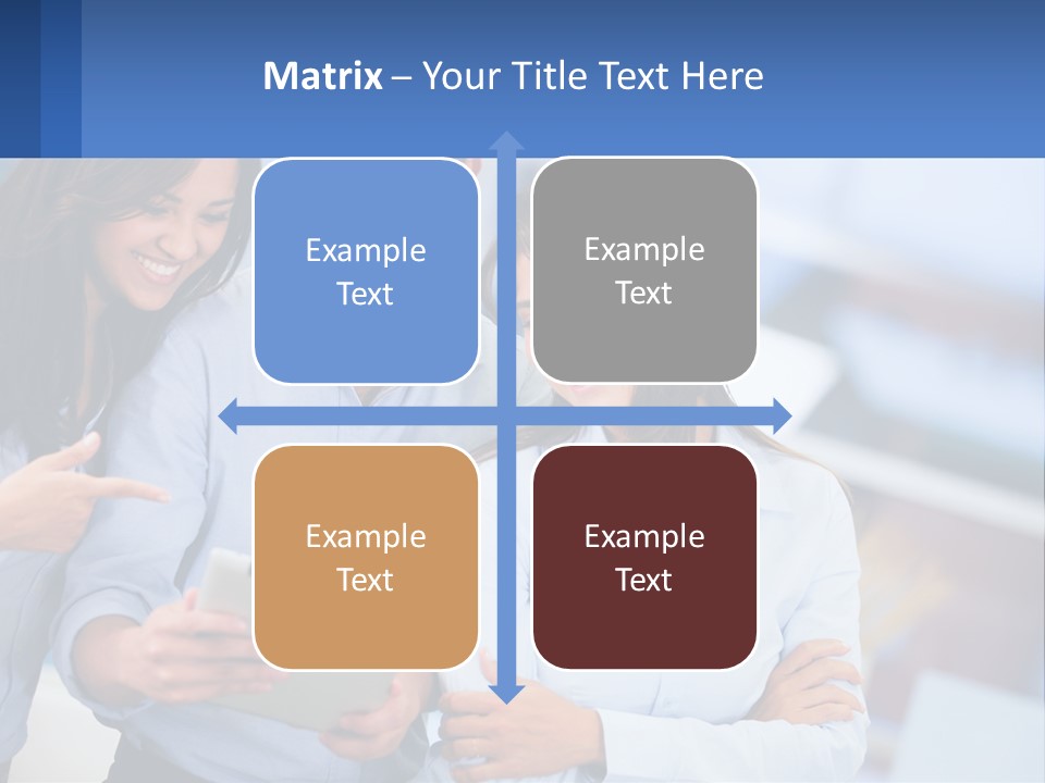 A Group Of People Looking At A Tablet PowerPoint Template