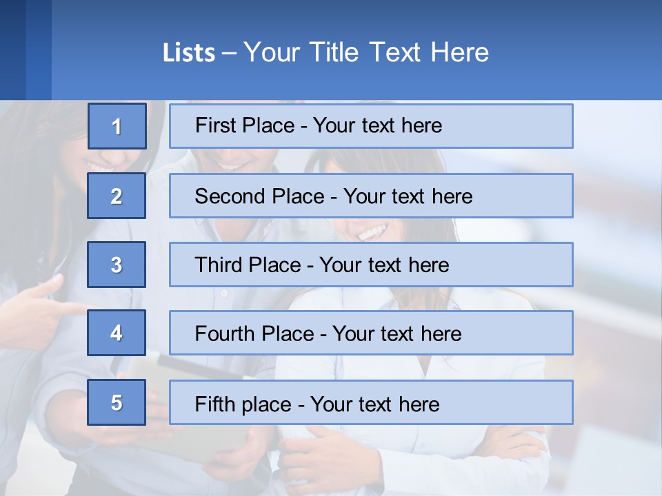 A Group Of People Looking At A Tablet PowerPoint Template