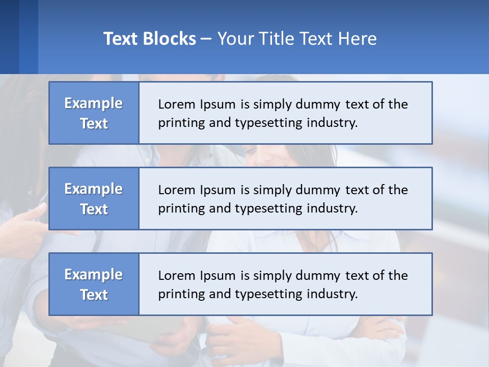 A Group Of People Looking At A Tablet PowerPoint Template