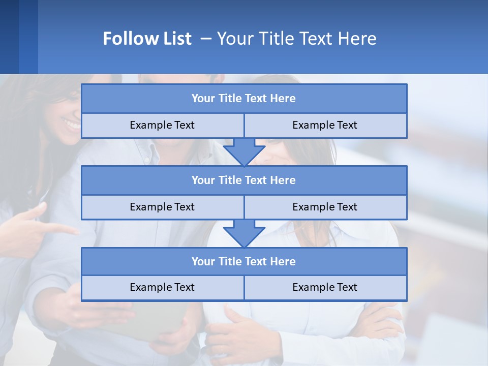 A Group Of People Looking At A Tablet PowerPoint Template