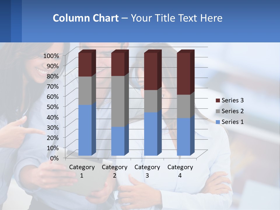 A Group Of People Looking At A Tablet PowerPoint Template