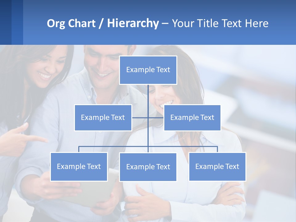 A Group Of People Looking At A Tablet PowerPoint Template