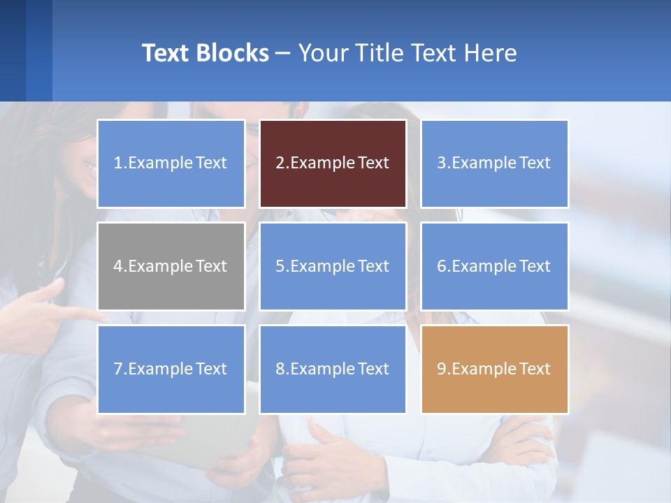 A Group Of People Looking At A Tablet PowerPoint Template