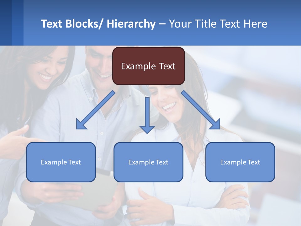 A Group Of People Looking At A Tablet PowerPoint Template