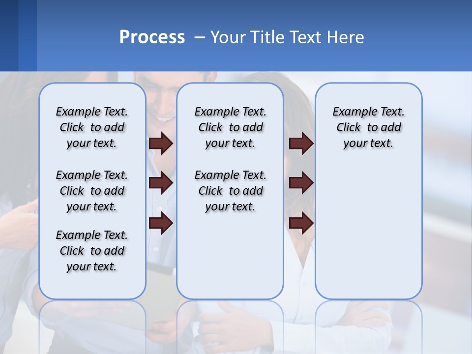 A Group Of People Looking At A Tablet PowerPoint Template