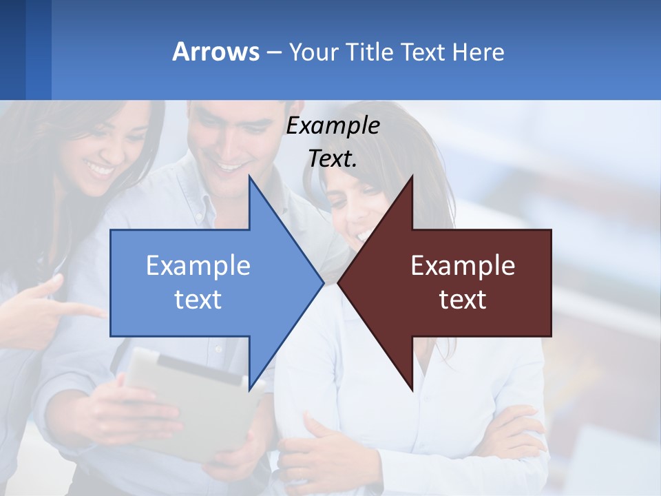 A Group Of People Looking At A Tablet PowerPoint Template