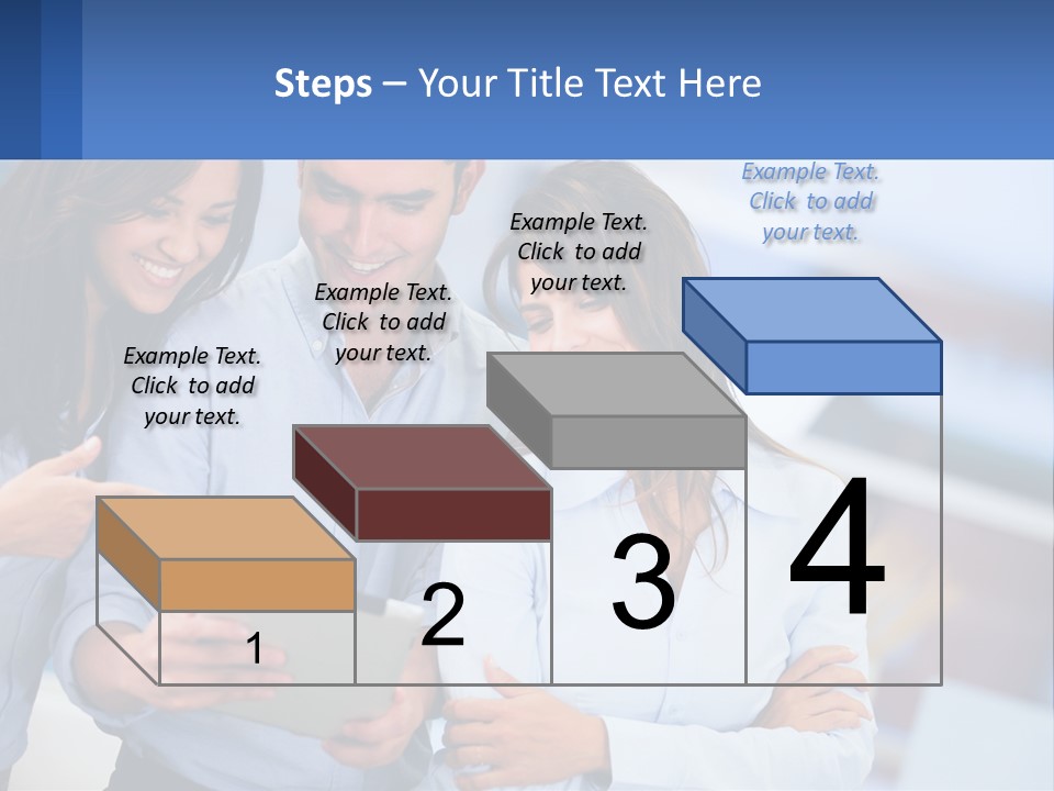 A Group Of People Looking At A Tablet PowerPoint Template