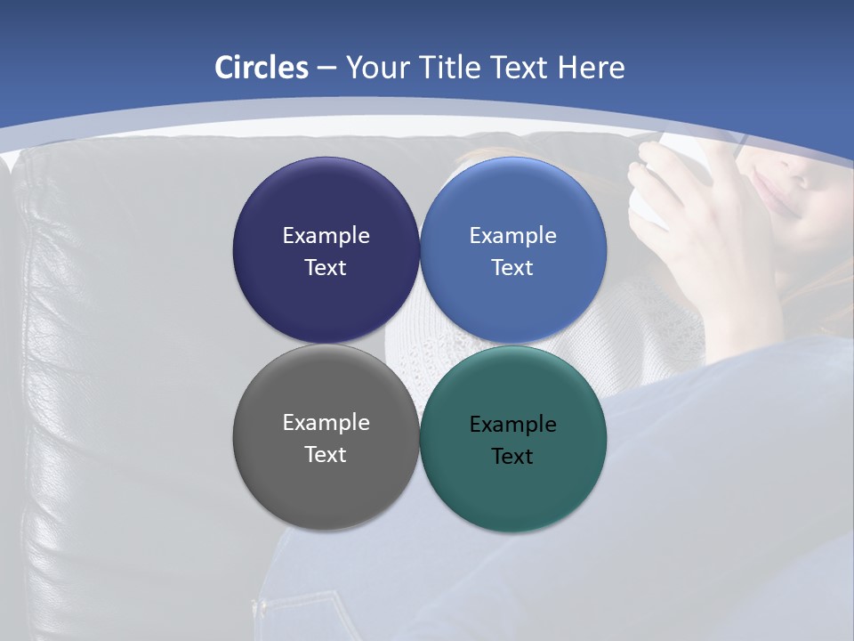 A Woman Sitting On A Couch Holding A Remote Control PowerPoint Template