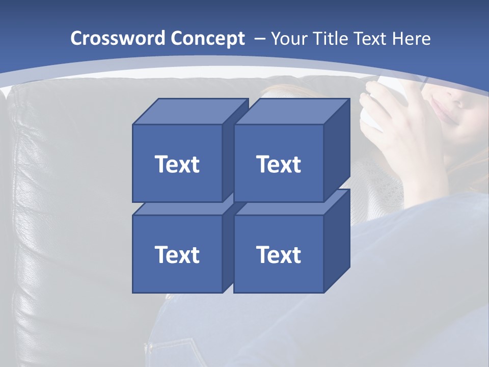 A Woman Sitting On A Couch Holding A Remote Control PowerPoint Template