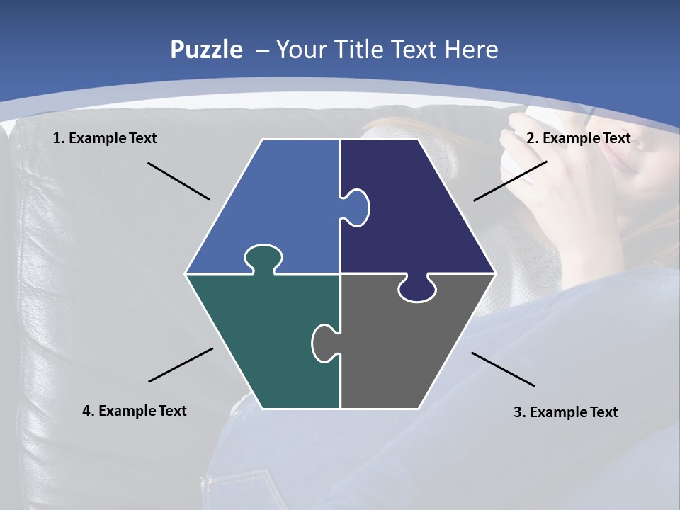 A Woman Sitting On A Couch Holding A Remote Control PowerPoint Template