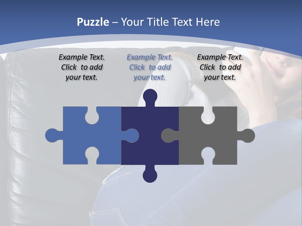 A Woman Sitting On A Couch Holding A Remote Control PowerPoint Template