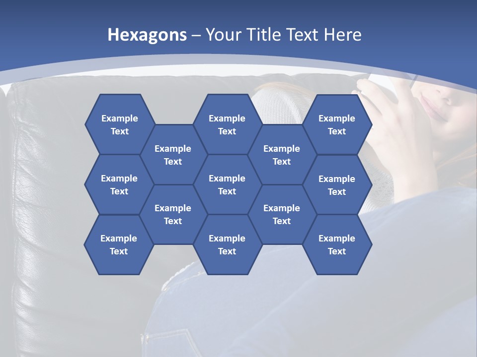 A Woman Sitting On A Couch Holding A Remote Control PowerPoint Template