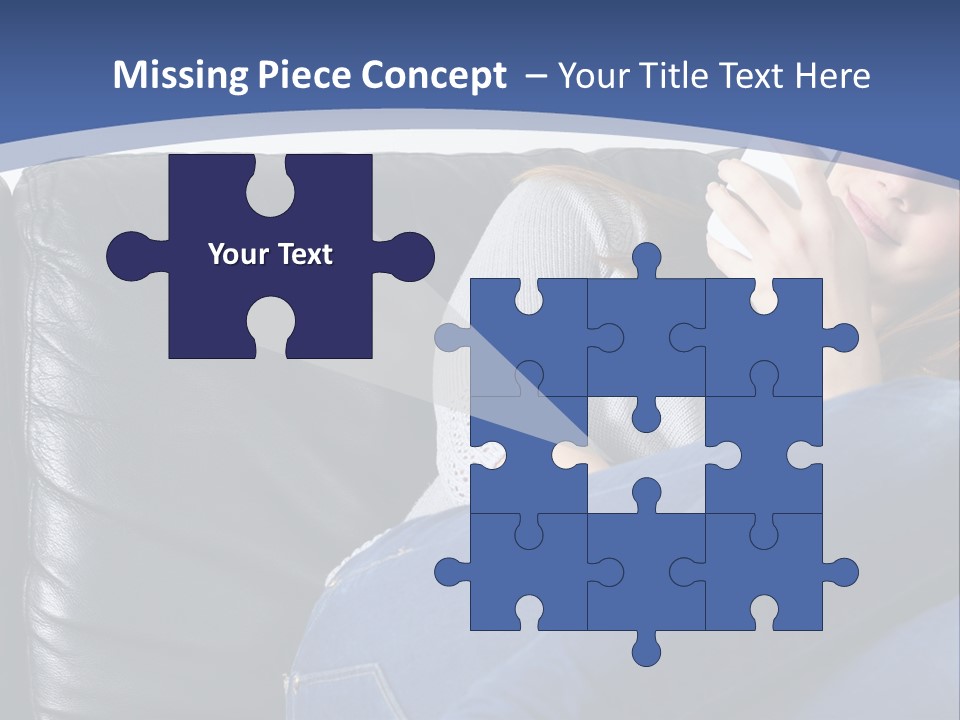 A Woman Sitting On A Couch Holding A Remote Control PowerPoint Template