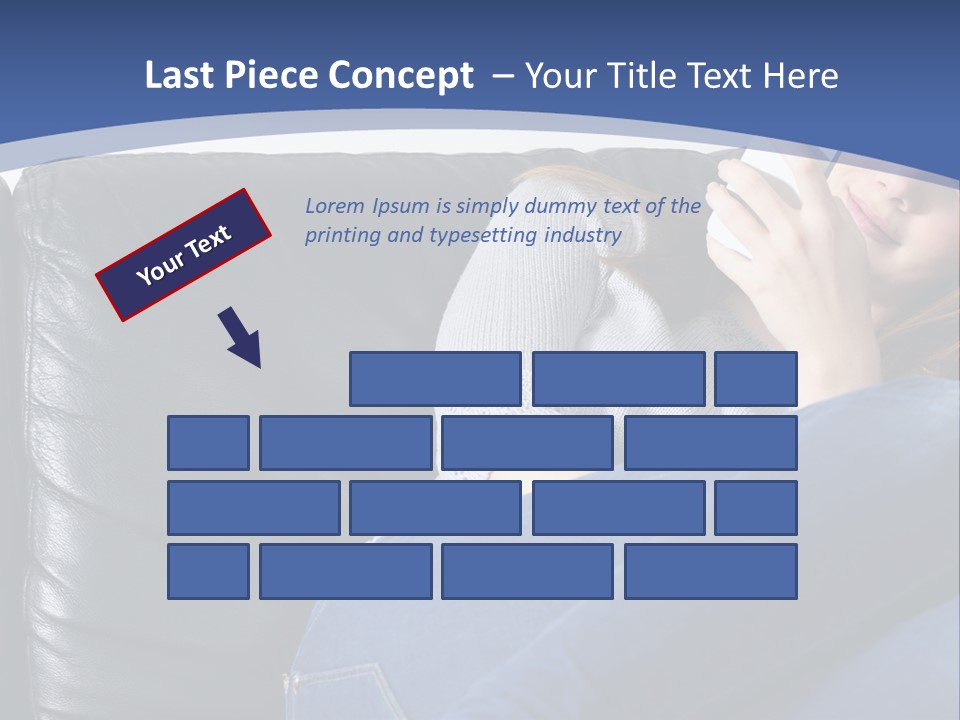 A Woman Sitting On A Couch Holding A Remote Control PowerPoint Template