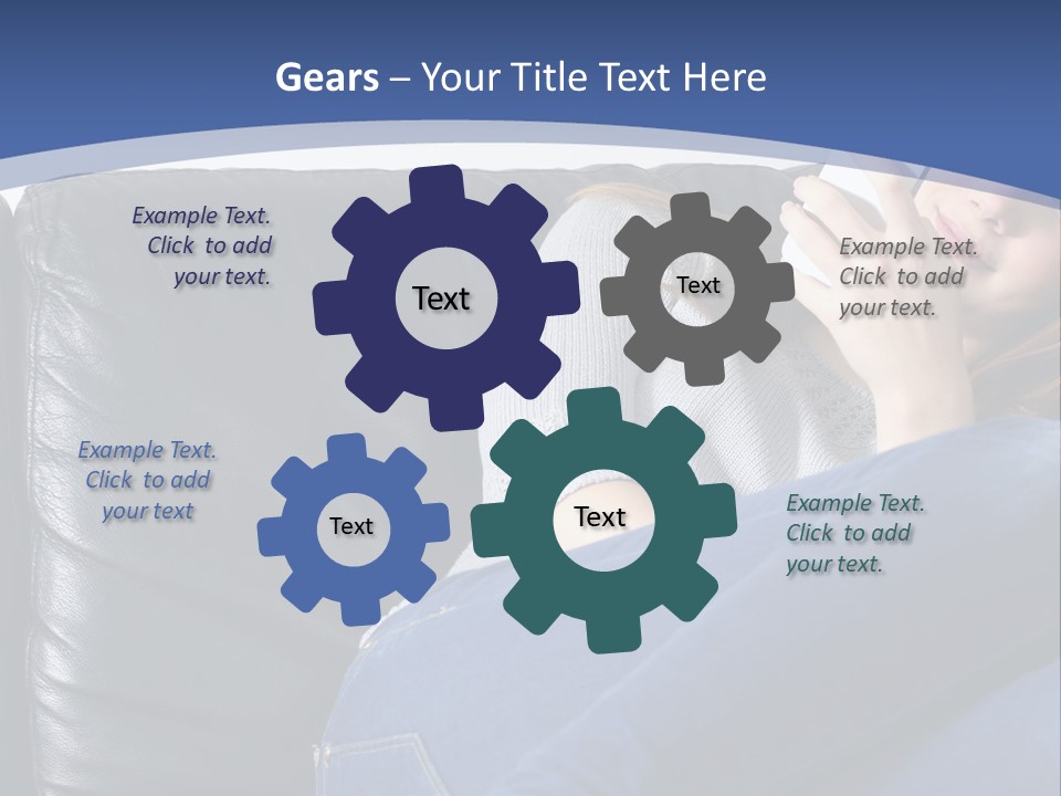 A Woman Sitting On A Couch Holding A Remote Control PowerPoint Template