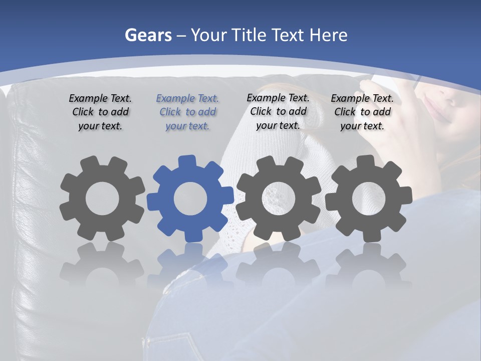 A Woman Sitting On A Couch Holding A Remote Control PowerPoint Template