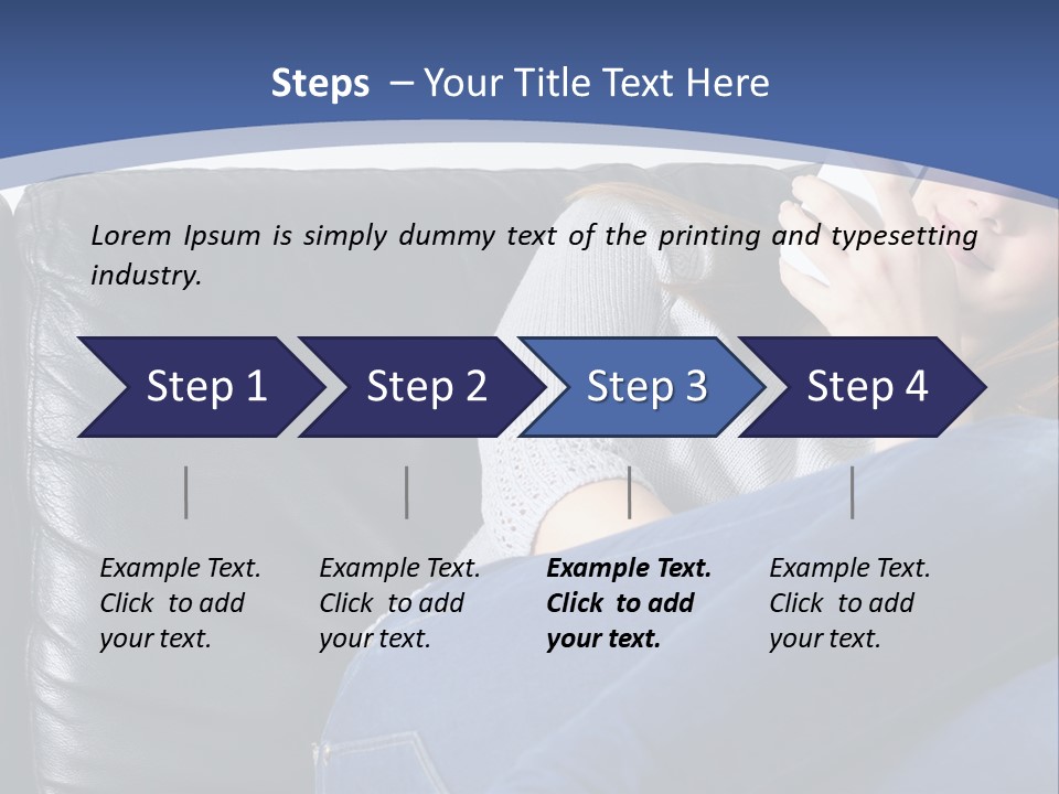 A Woman Sitting On A Couch Holding A Remote Control PowerPoint Template